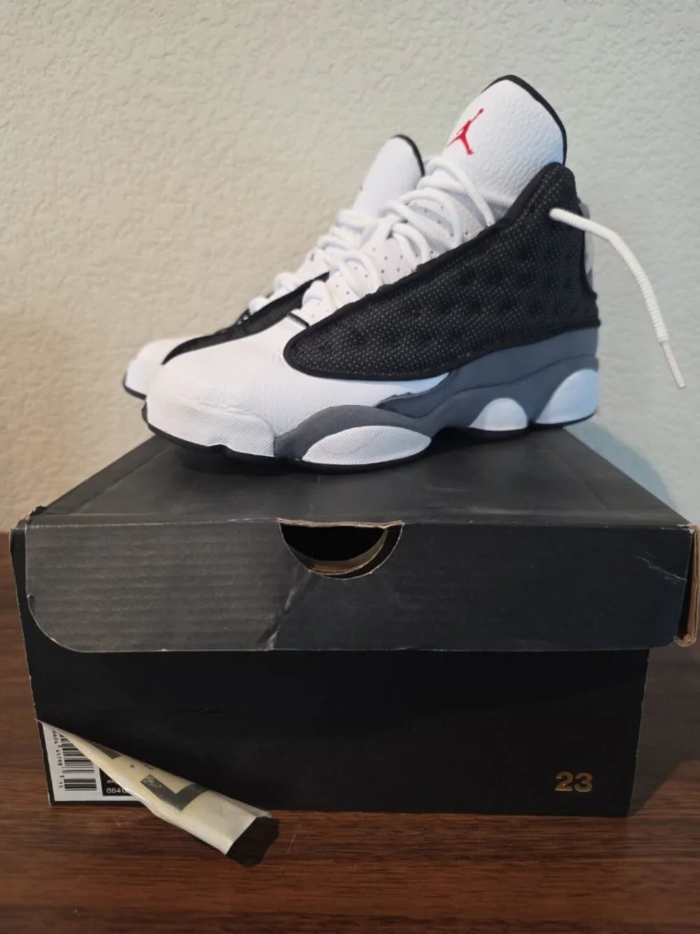 Nike Air Jordan 13 Retro GS He Got Game Black White Red 884129-060 Size 6.5Y